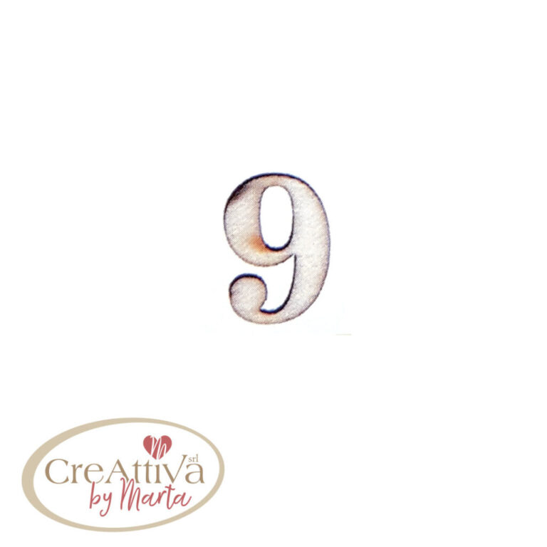 UN FOGLIO DA 16 NUMERO "9" IN LEGNO ADESIVO 1,5CM - 78LALF0900