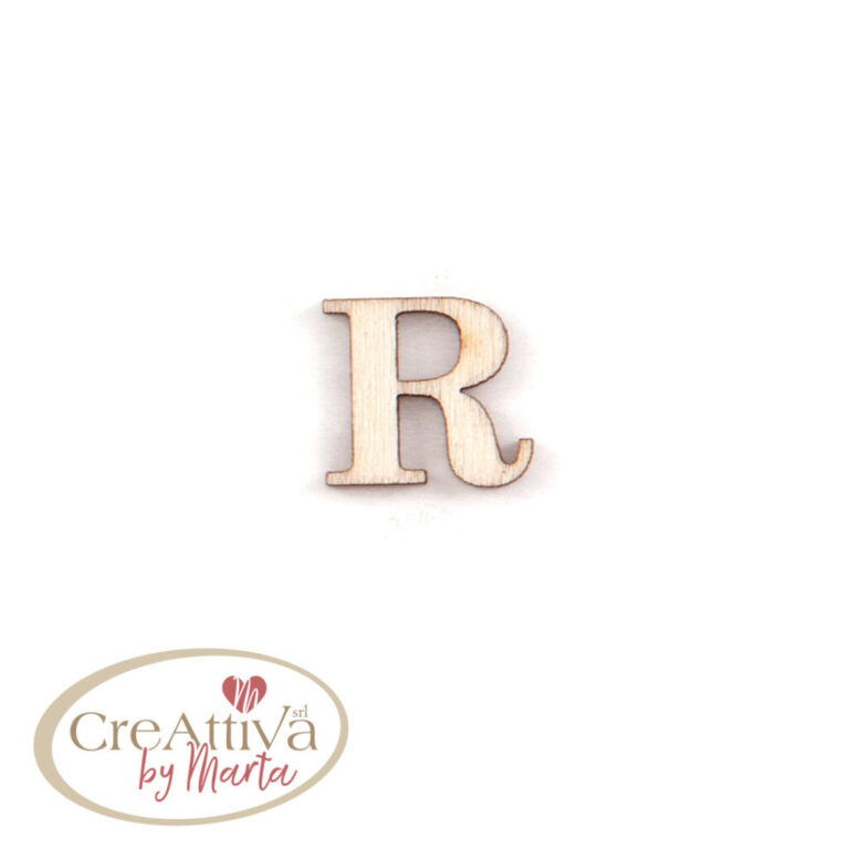 UN FOGLIO DA 16 LETTERE "R" IN LEGNO ADESIVE 1,5CM - 78LALF0R00