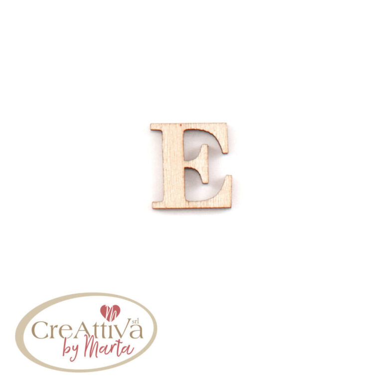 UN FOGLIO DA 16 LETTERE "E" IN LEGNO ADESIVE 1,5CM - 78LALF0E00