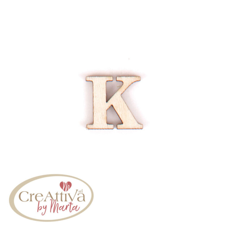 UN FOGLIO DA 16 LETTERE "K" IN LEGNO ADESIVE 1,5CM - 78LALF0K00