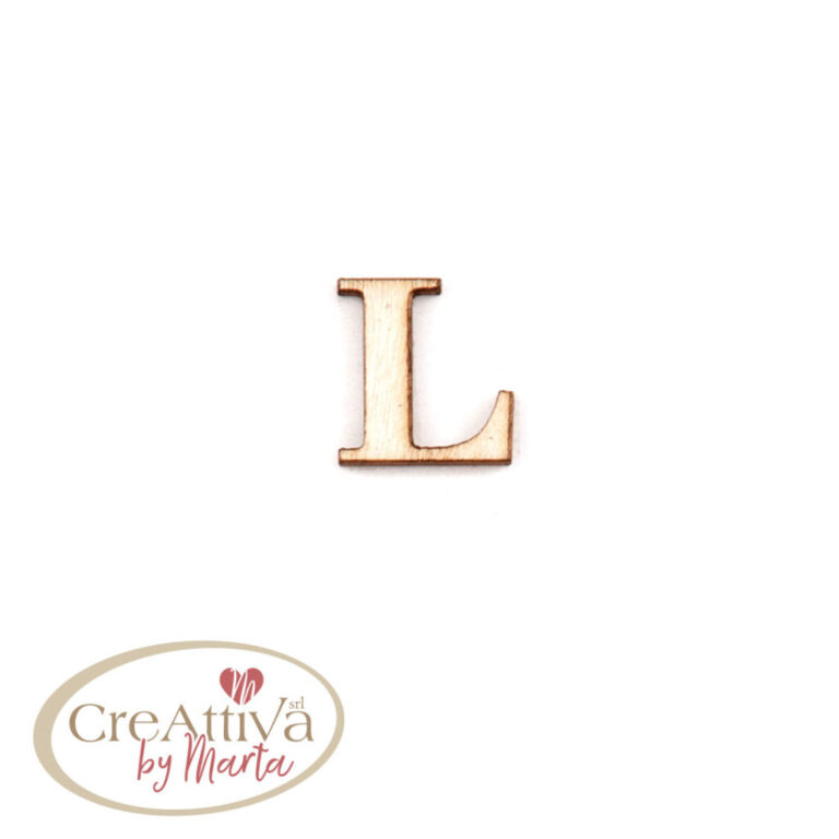 UN FOGLIO DA 16 LETTERE "L" IN LEGNO ADESIVE 1,5CM - 78LALF0L00