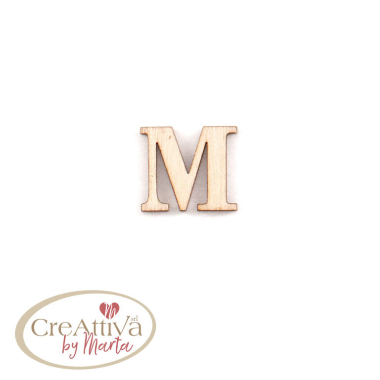 UN FOGLIO DA 16 LETTERE "M" IN LEGNO ADESIVE 1,5CM - 78LALF0M00