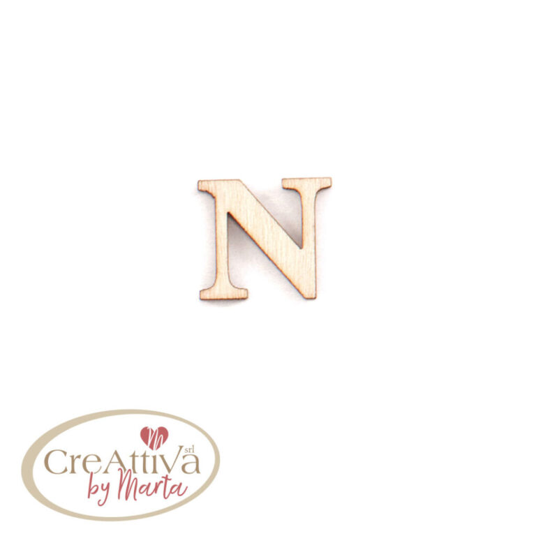 UN FOGLIO DA 16 LETTERE "N" IN LEGNO ADESIVE 1,5CM - 78LALF0N00