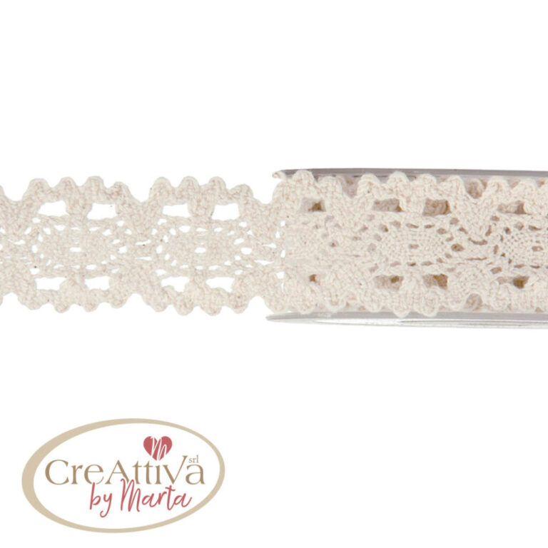 Nastro Di Cotone Pizzo Merletto H 3Cm