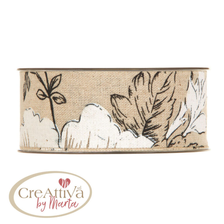 Nastro Flower Natura Le H.4Cm
