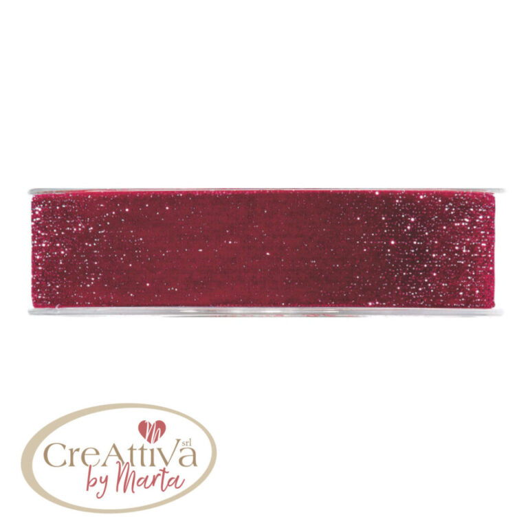 Nastro Vellutato Glitter H.2,5Cm
