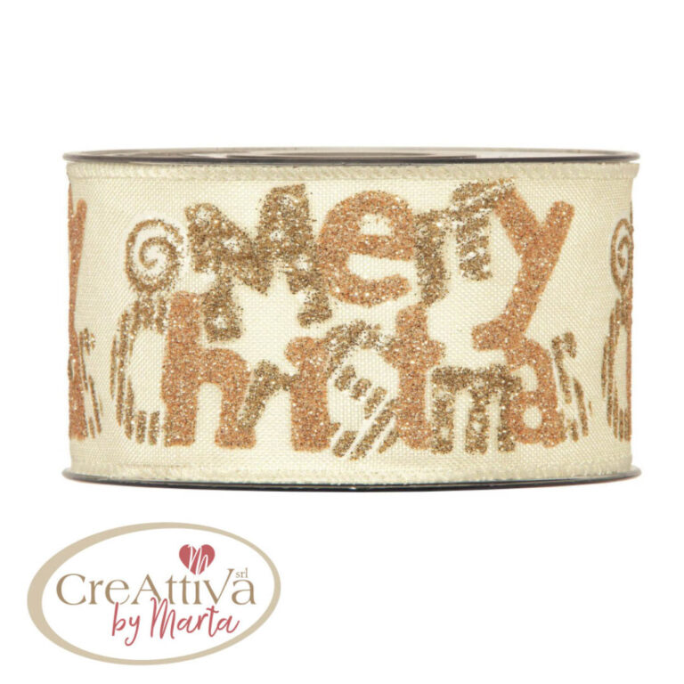 Nastro Merry Christmas H.6,3Cm