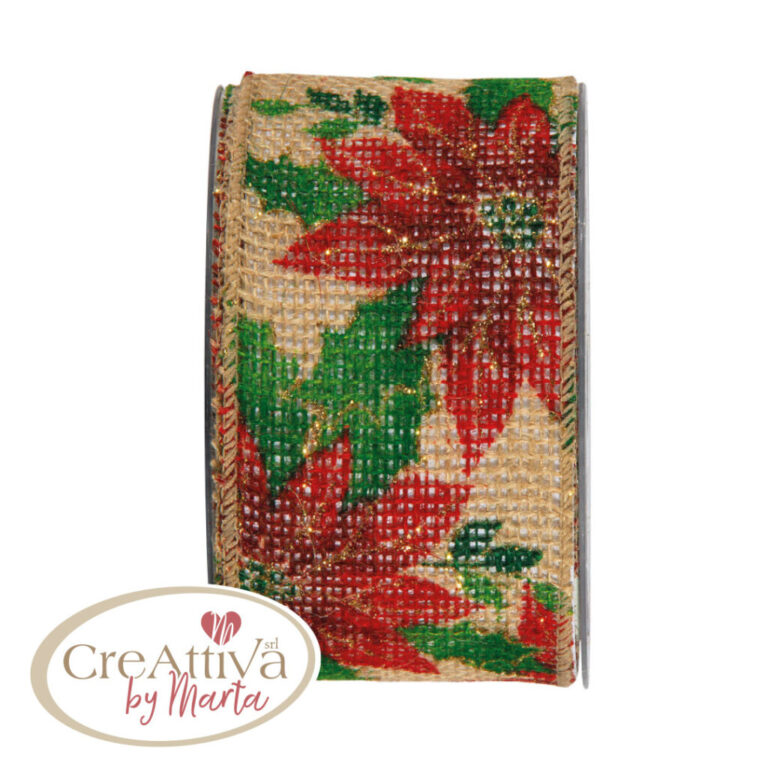 Nastro Juta Stella Di Natale H.6,3Cm – 78Nas27500