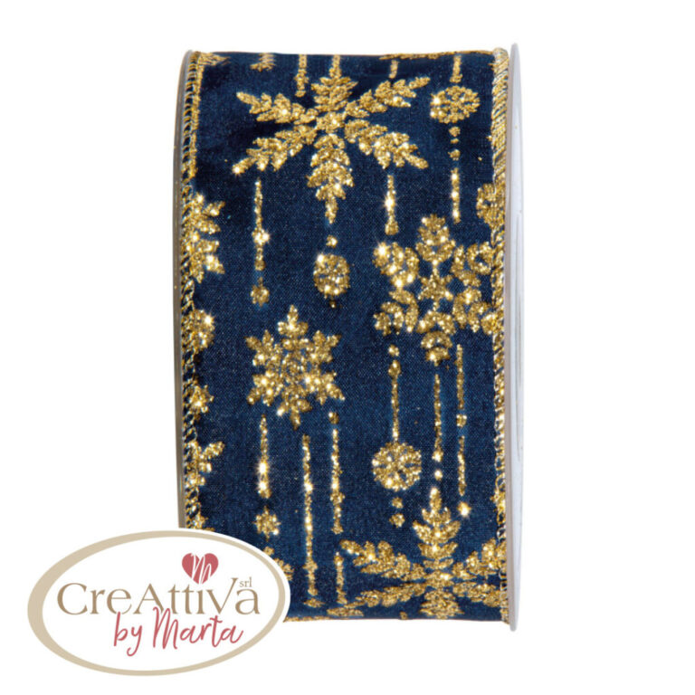 Nastro Fiocchi Di Neve Glitter H.6,3Cm – 78Nas27600