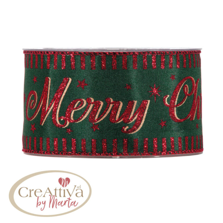Nastro Scritta Merry Christmas H.6,3Cm – 78Nas28600