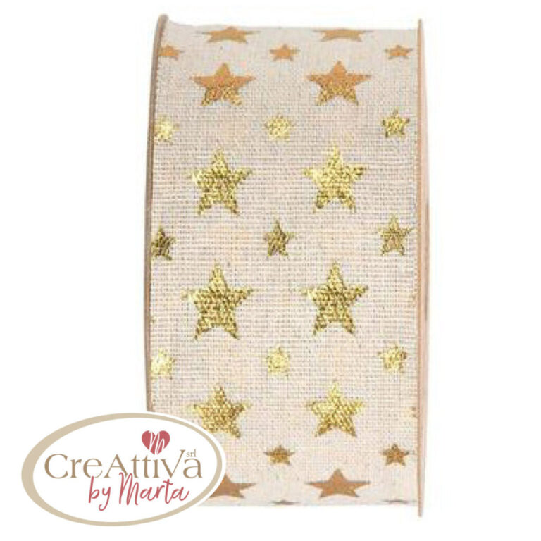 Nastro Stelle Oro H.6,3Cm – 78Nas28900