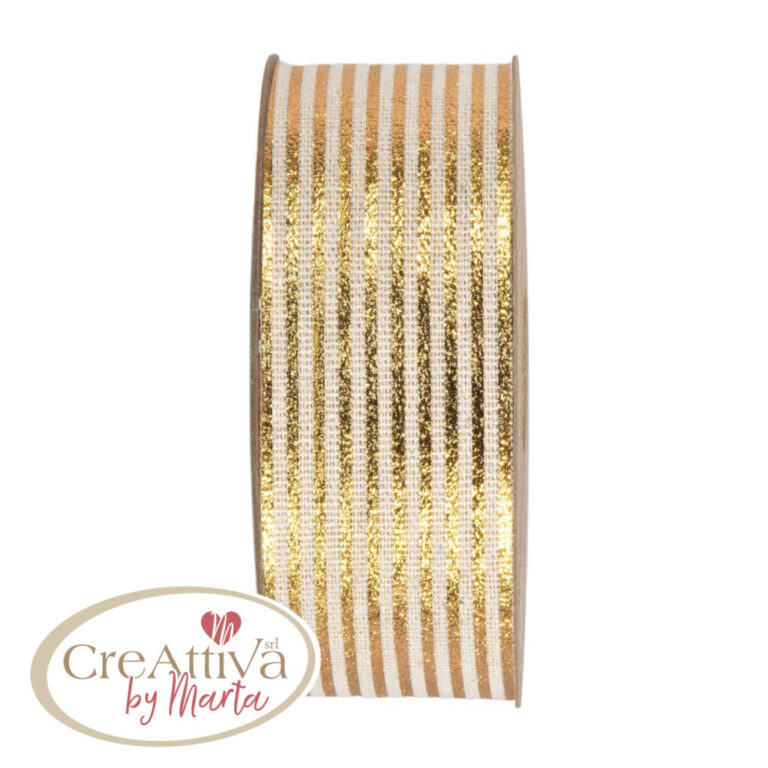 Nastro Righe Lurex Oro H.4Cm – 78Nas29100