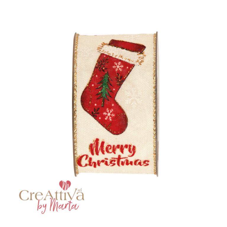 1 Metro Di Nastro Animato Calza Merry Christmas H6,3Cm – 78Nas313