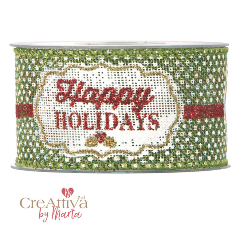 1 Metro Di Nastro Happy Holidays H6,3Cm – 78Nas317