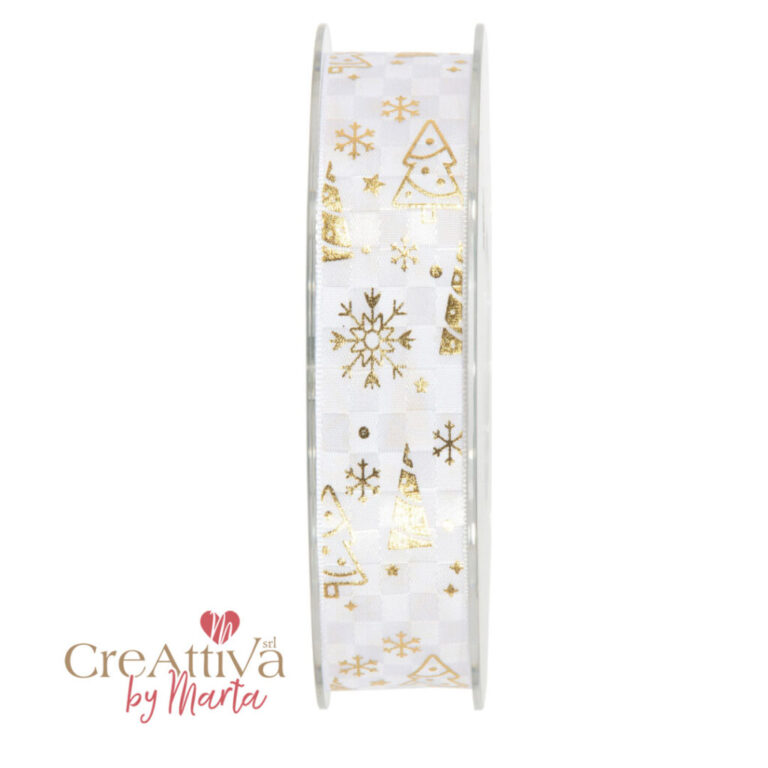 1 Metro Di Nastro Fiocchi Di Neve H2,5Cm – 78Nas326