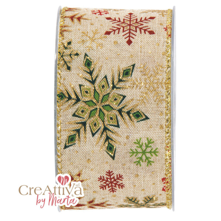 1 Metro Di Nastro Animato Fiocchi Di Neve Color H6,3Cm – 78Nas334