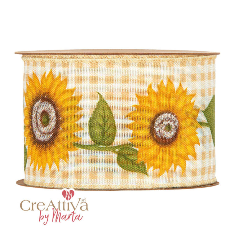 1 Metro Nastro Animato Vichy Girasole H.6,3Cm – 78Nas352