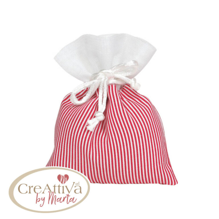 SACCHETTO COTONE A RIGHE 9X12CM - 78SAC03000