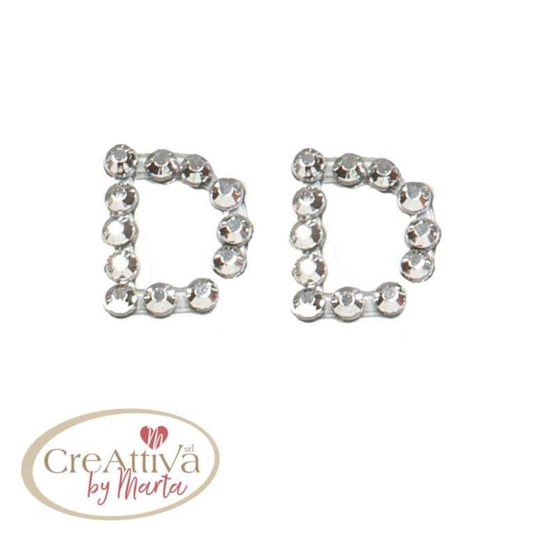 FOGLIO LETTERA "D" DA 20MM ADESIVE00 CRYSTAL - 78SLET0D00