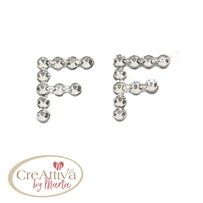 FOGLIO LETTERA "F" DA 20MM ADESIVE CRYSTAL - 78SLET0F00