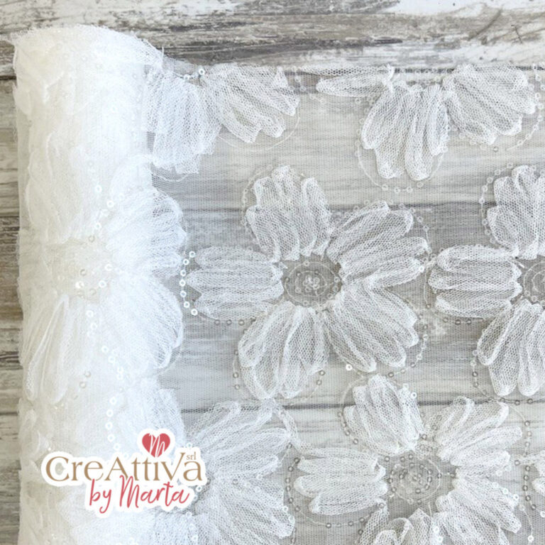 Pizzo Leggero Fiore Grande 50X25Cm – 78Tes01900