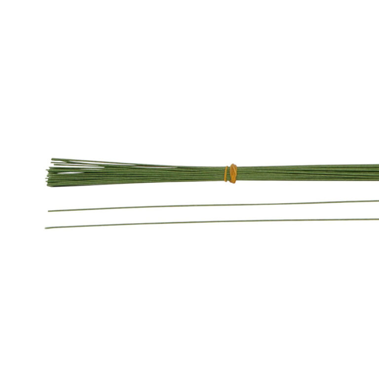 10 PZ. STANGHETTA PER FIORI RIVESTITA VERDE DIAMETRO 1,5MM X 60 CM – 78DEC239