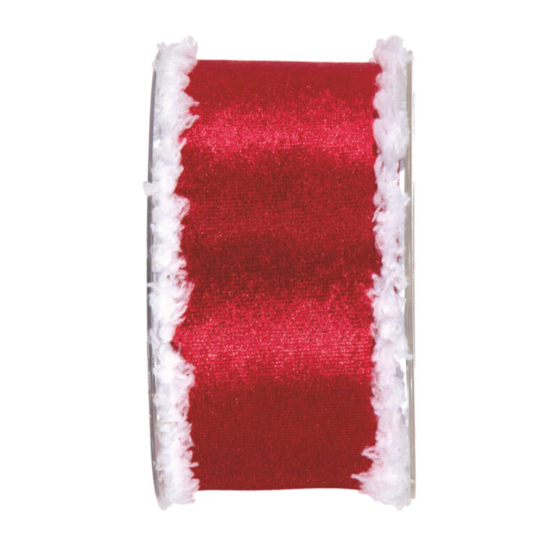 1 Metro Nastro Animato In Velluto Con Bordo In Pelliccia H.4Cm – 78Nas406