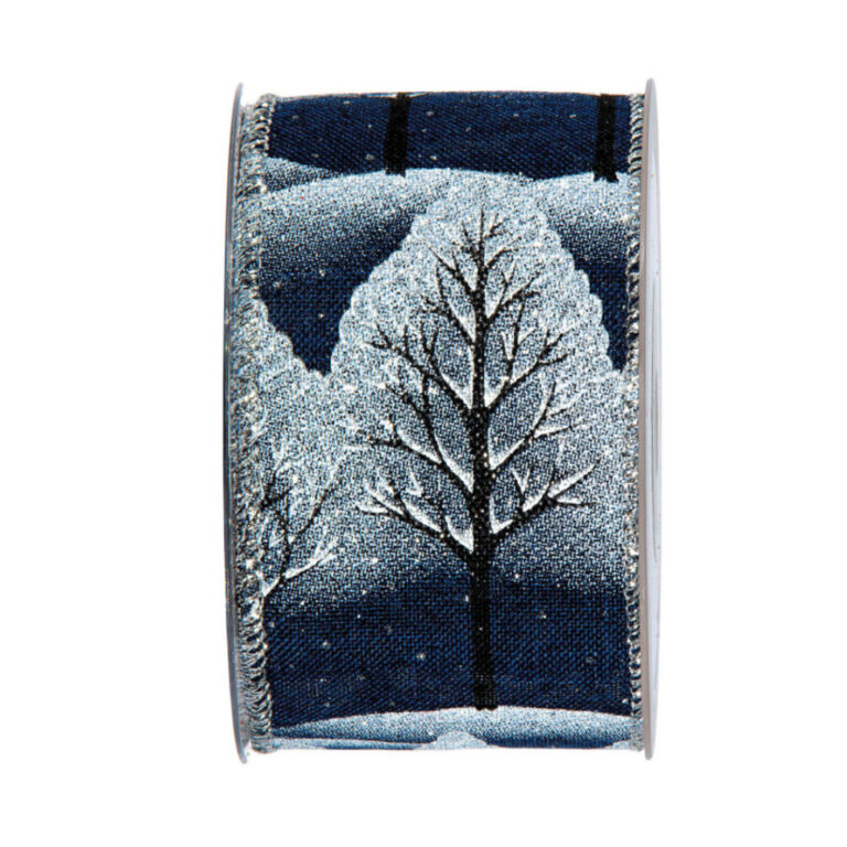 1 Metro Nastro Animato Albero Innevato Blu H.6,3Cm – 78Nas371