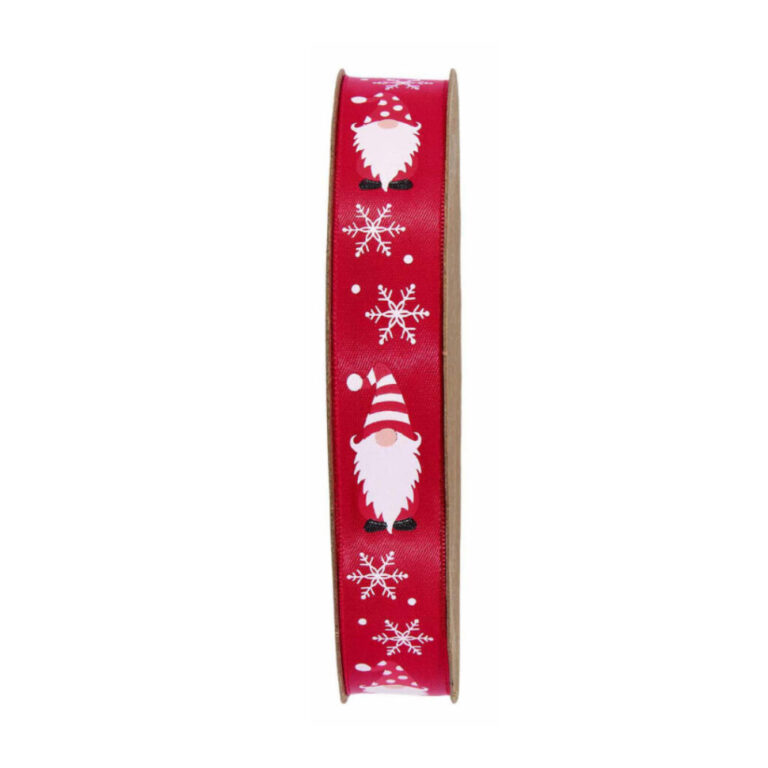1Mt Nastro Stampa Gnomo Fiocchi Di Neve H.2Cm – 78Nas398