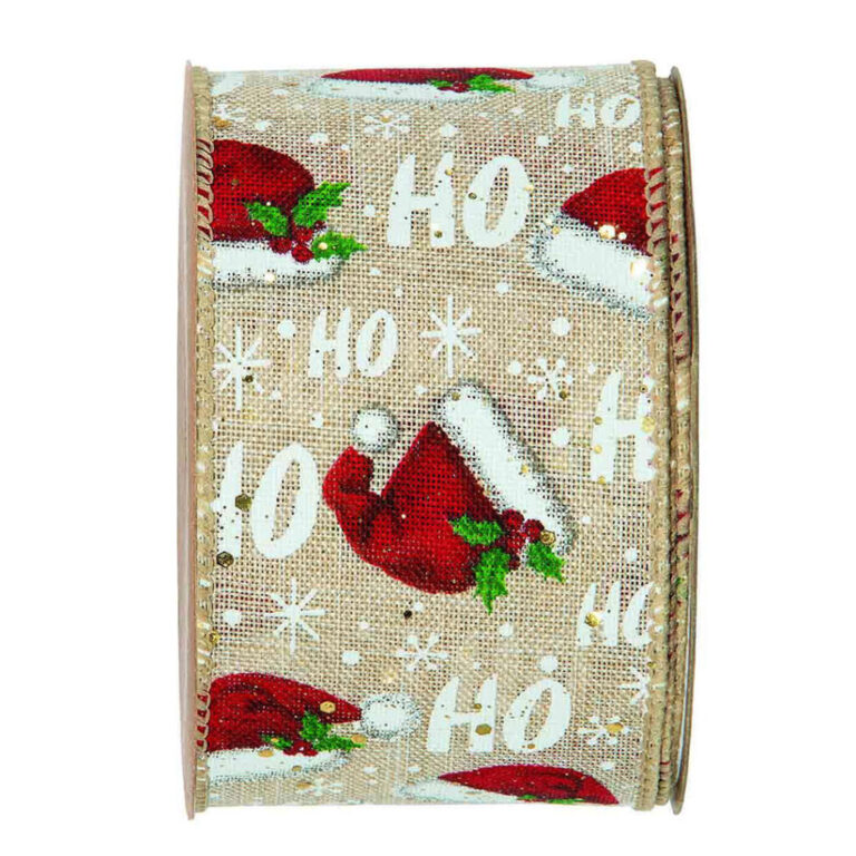 1 Metro Nastro Animato Con Cappelli Babbo Ho Ho Ho H6,3Cm – 78Nas419