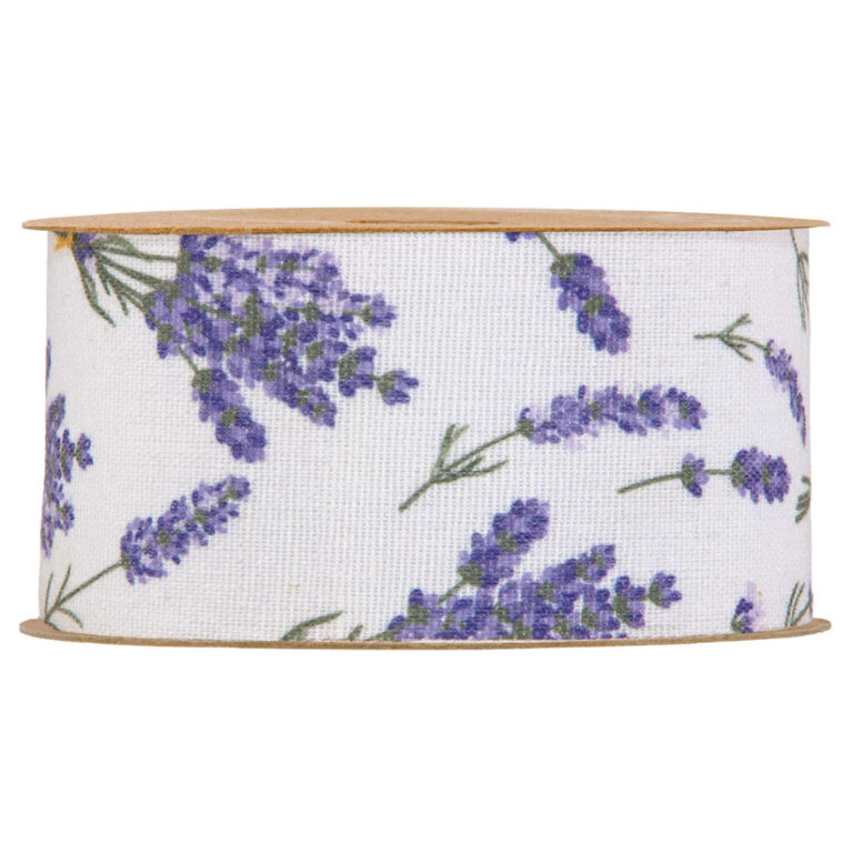 1 Metro Di Nastro Con Lavanda H6 Cm