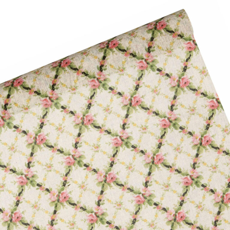 Tessuto Cotone Rombo Flower 100X28Cm – 78Tes054