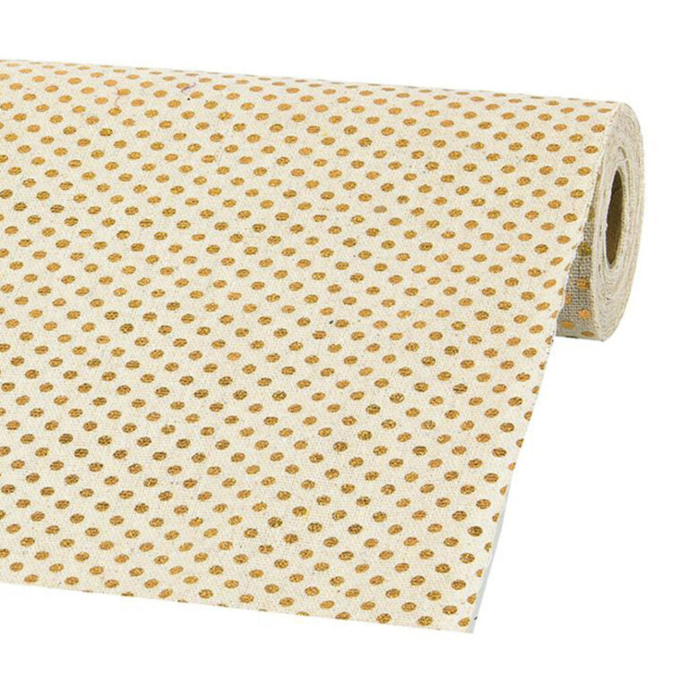 1 Mt. Tessuto Cotone Laminato Oro A Poise H48Cm Circa – 78Tes058