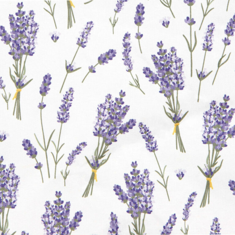 1 Foglio 50 X H70Cm Circa Di Cotone Con Lavanda