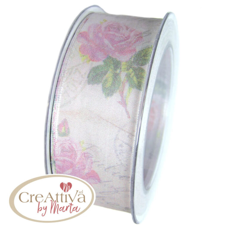 Nastro Stampa Rose H. 4Cm