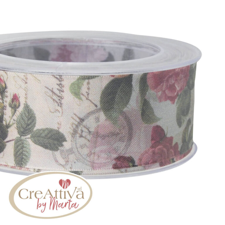Nastro Stampa Rose H . 4 Cm – 82Nas064