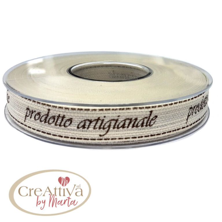NASTRO IN COTONE "PRODOTTO ARTIGIANALE" H.1,5 CM - 82NAS07300