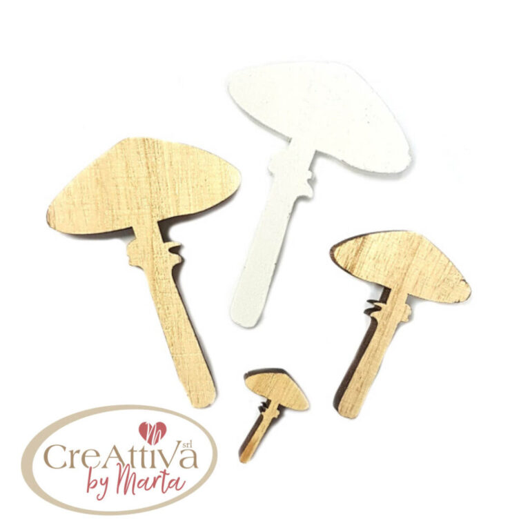 Assortimento 18 Pezz I Funghi In Legno Mi Sure Miste – 86Dec019