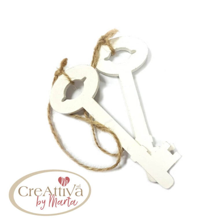 Assortimento 5 Pezzi  Chiavi Bianche 10Cm