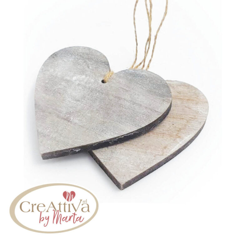 Set 5 Cuori Legno 10  Cm – 86Dec06000