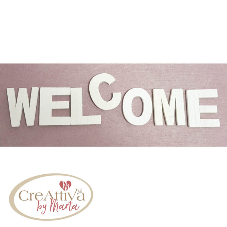 Lettere In Legno Welcome Bianco 8X6Cm Ogni Lettera – 86Dec259