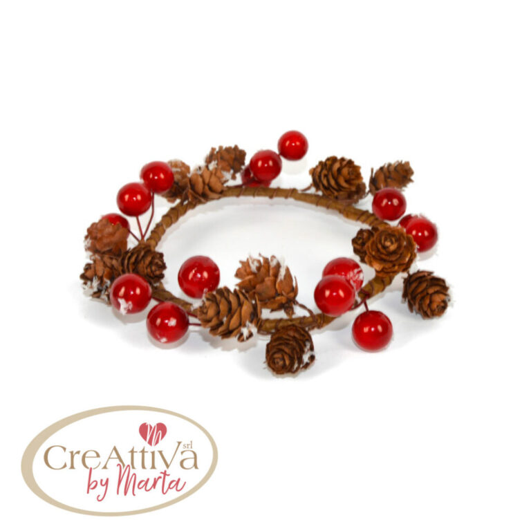 Ghirlanda Con Bacche E Pigne 13Cm – 91Dec06700