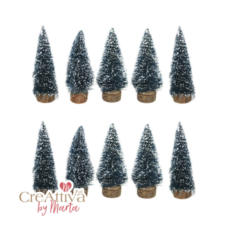 Set 10 Alberelli Innevati 4Cm – 91Dec137