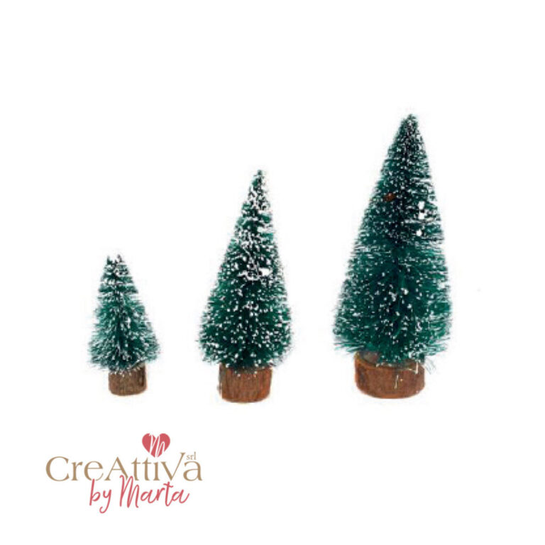 Set 3 Alberelli Innevati Verdi 5-8-10Cm – 91Dec138