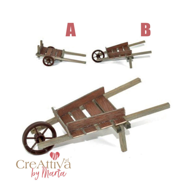 Carretto Carriola In Legno 13 15Cm – 91Dec142