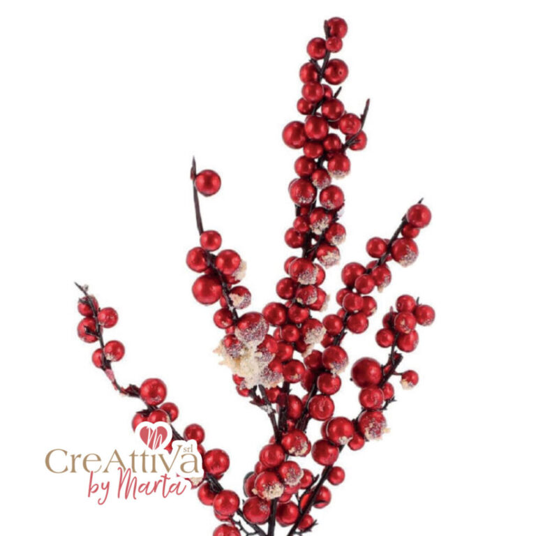 Ramo Bacche Rosse H55Cm – 91Dec191