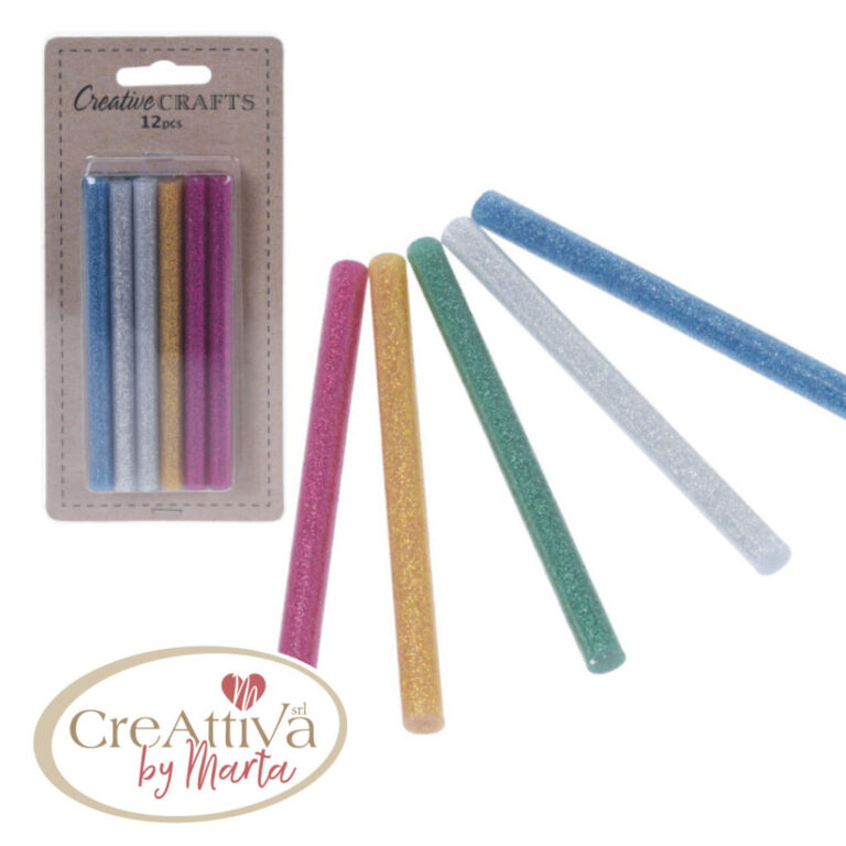 Ricariche Colla A Caldo Glitter 12Pz Col. Assortiti