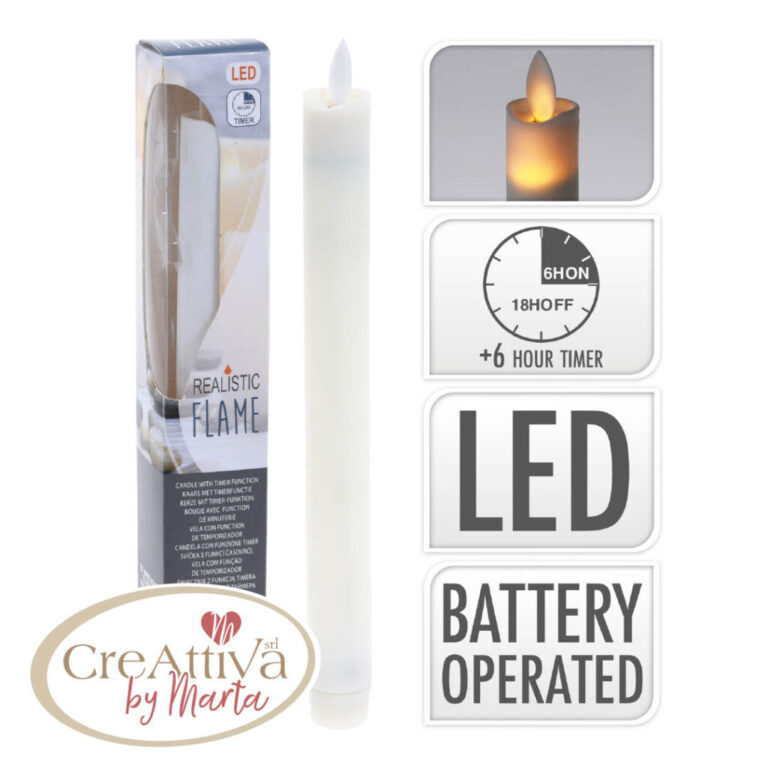 Candela Fiamma Led Con Timer 23Cm – 93Dec23500