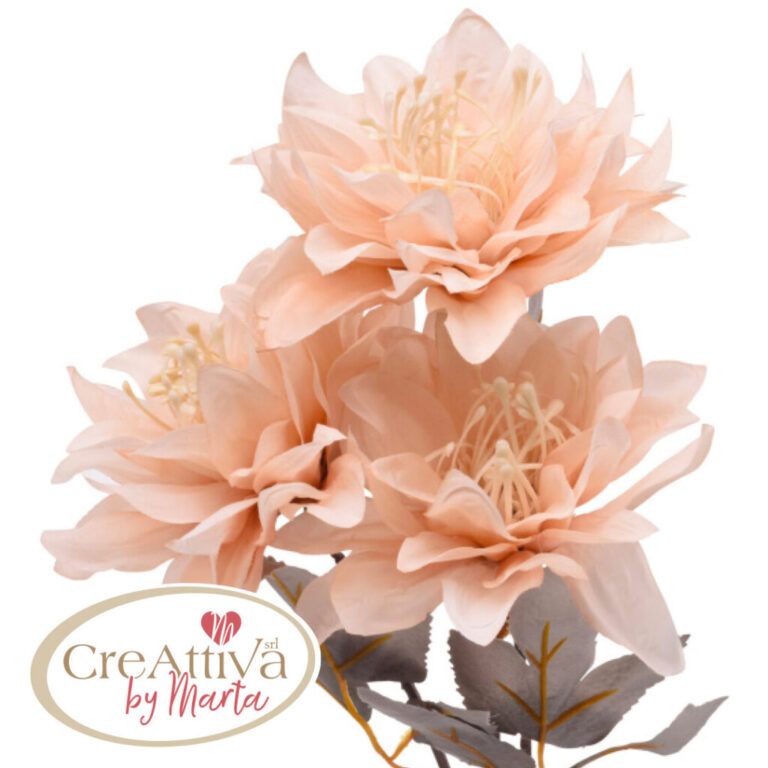 Ramo Con 3 Fiori Artificiali H.62Cm – 93Dec29000