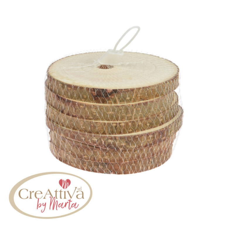 Set 6 Dischi Di Legno Naturale 11X1Cm Circa – 93Dec30600